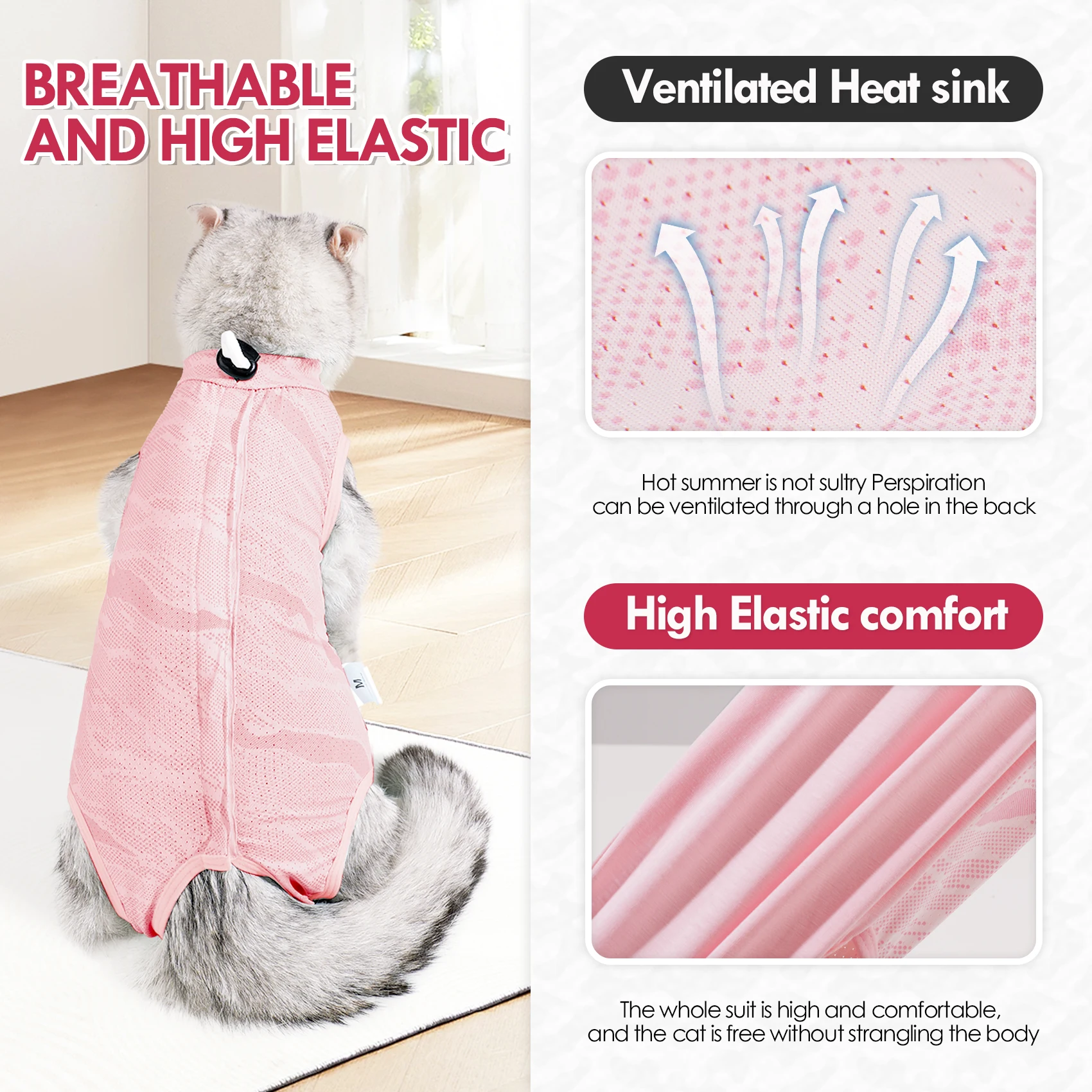 Combinaison de protection pour chat après opération chirurgicale_voghion.com