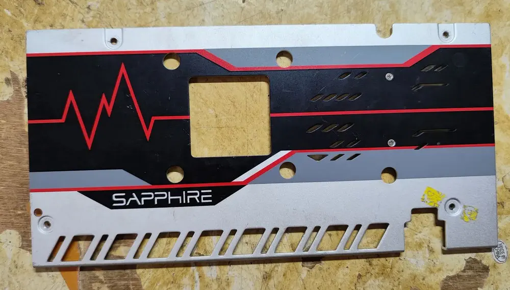 

The Backplate for SAPPHIRE SAPPHIRE RX470 RX480 Graphics Video Card