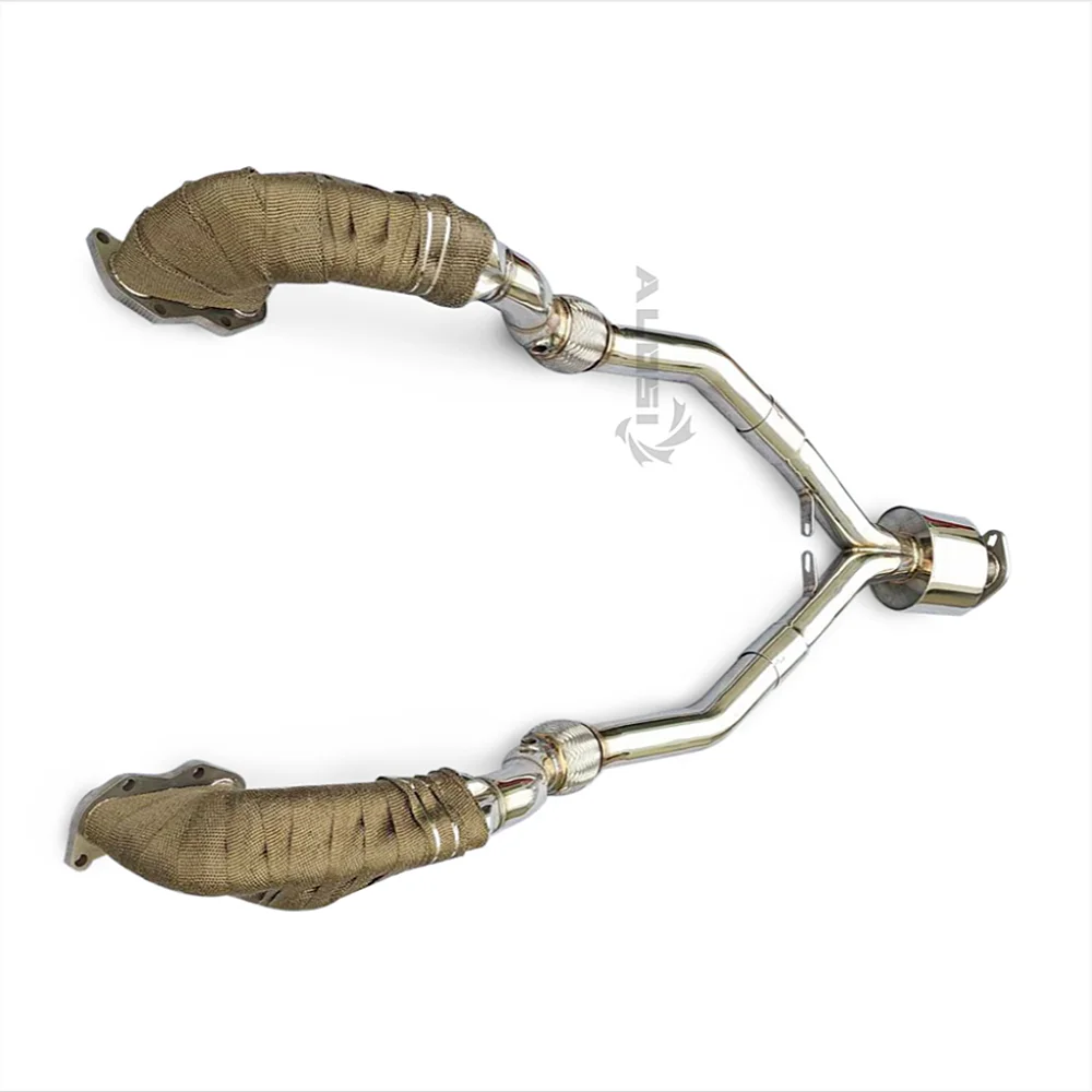 

Выпускной коллектор из нержавеющей стали для Subaru STI S204 3.0 2005, гоночный спортивный катализатор с высоким потоком