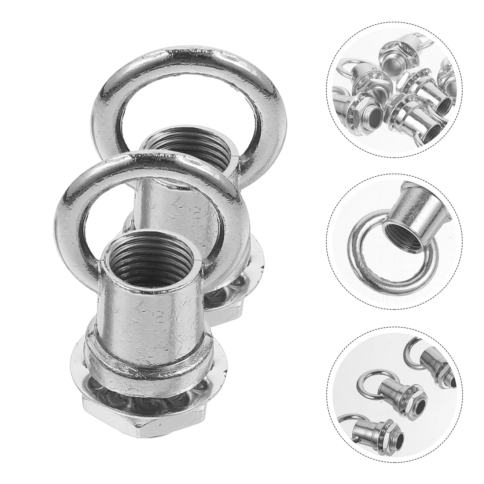 

6 Pcs Closed Hook Eye Nut Ceiling Hanging for Light Fixture Loop Chandelier Parts Lamp Replacement Bolts Making Lamps