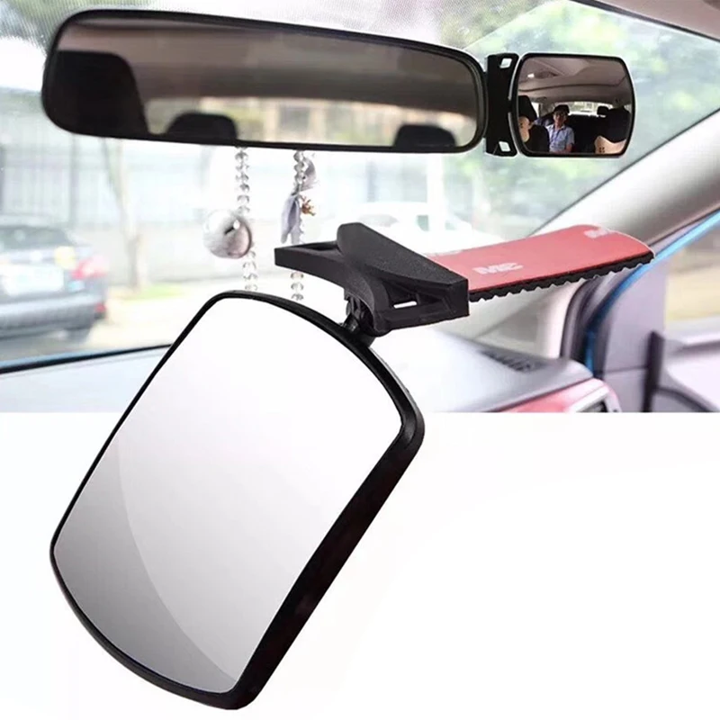 Car Safety Back Seat Mirror Rotatable Mini Convex Mirrors Baby Children Automobile Seat Auxiliary Mirror Auto Interior Accessory