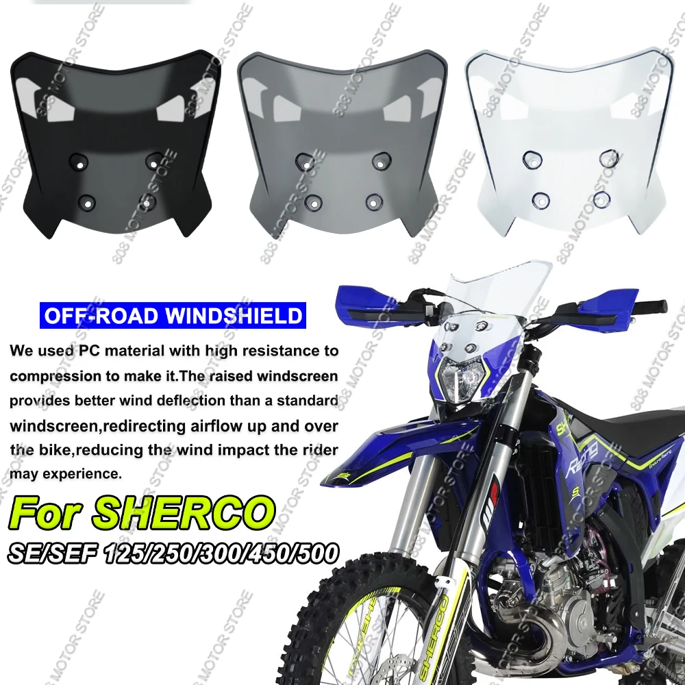 

For Sherco SE/SEF 125 250 300 450 500 Motorcycle Universal Windscreen Windshield Covers Screen