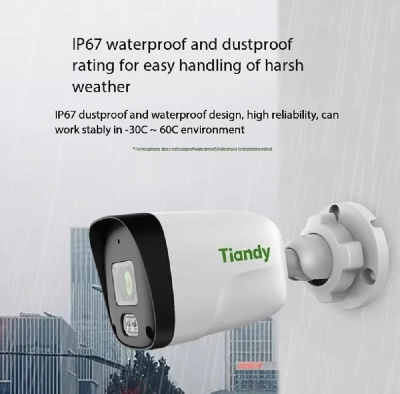 Tiandy TD-C241N AK series3MP Fixed IR Bullet Camera audio infrared PoE audio all-in-one machine