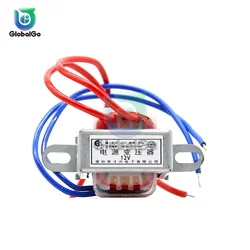 AC 220 to AC 6V 9V 12V Output Voltage 1W EI Copper Core 50Hz~60Hz Single Voltage 2 Line Copper Power Transformer