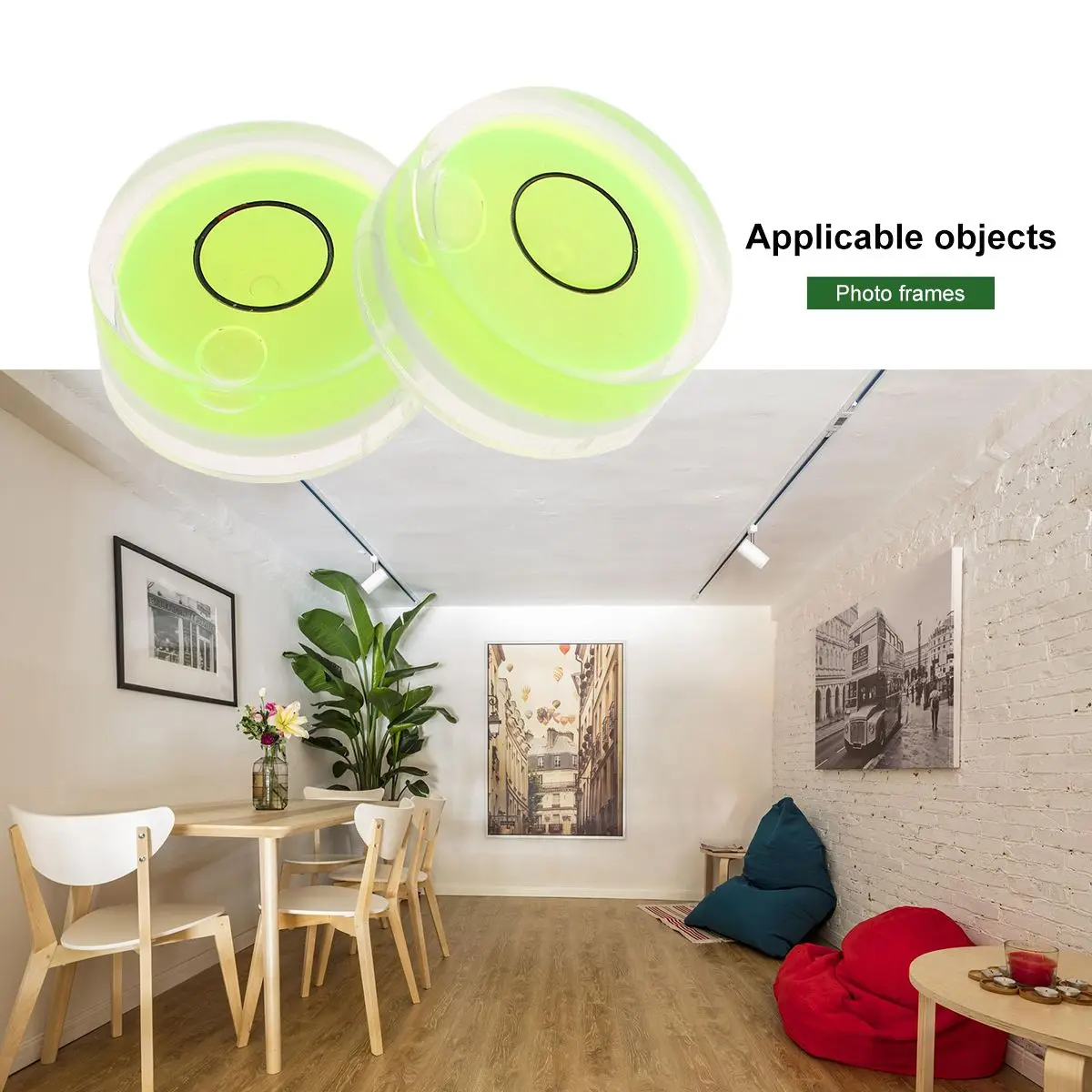 10PCS Circular Bubble Level Small Horizontal Pocket Green Replacement Acrylic High Precision Calibration Tool Universal Level