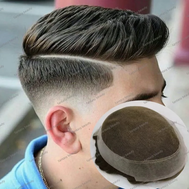 

Невидимый натуральный швейцарский кружевной и полиуретановый мужской парик, дышащий австралийский мужской парик, плотность 110%-130% # 1 # 1б # 1b30 # 2 # 3 # 4-х мужских париков