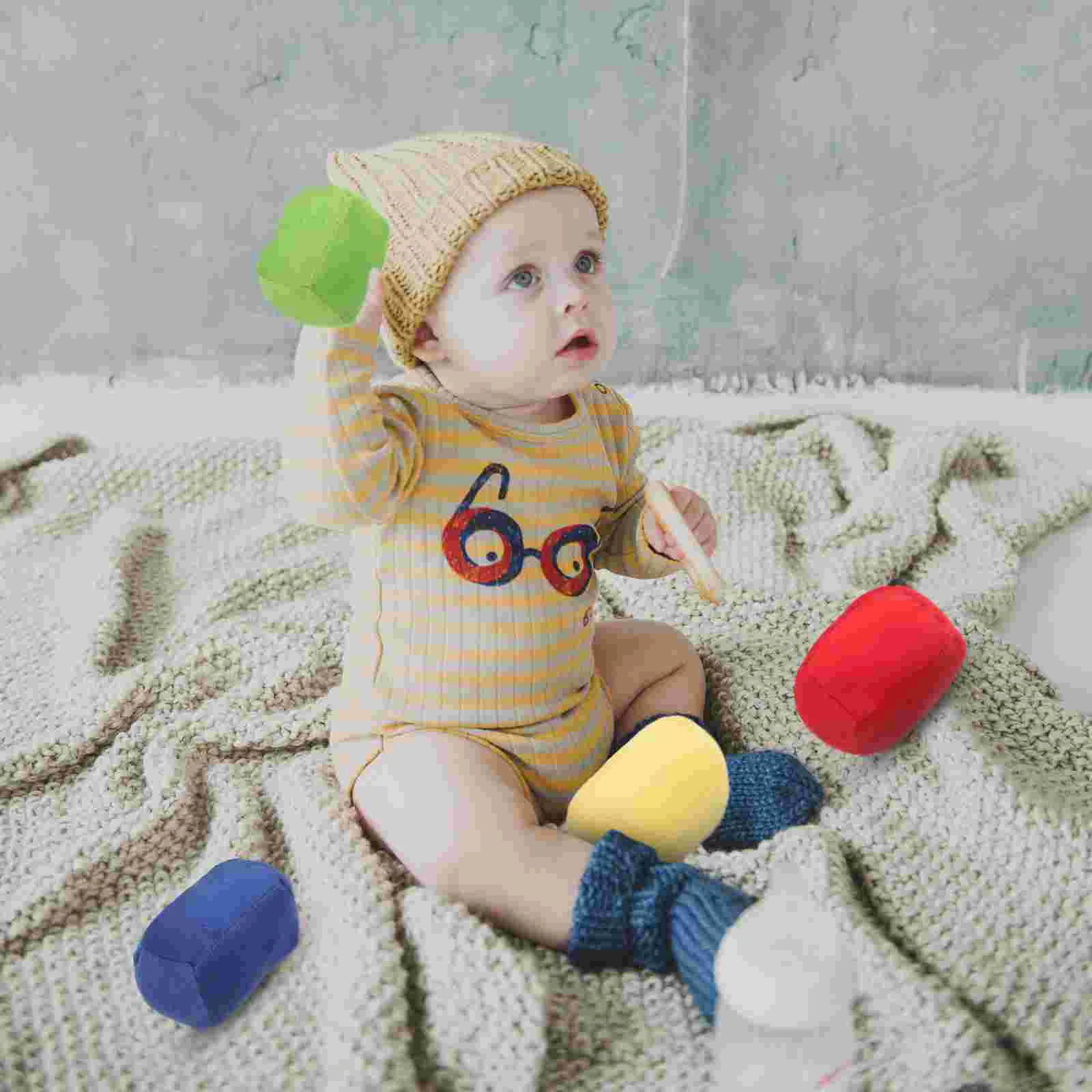 

4 Pcs Plush Balls Red Yellow Green Color Recognition Toy Kindergarten Teaching Aids Kids Interactive Game for Children