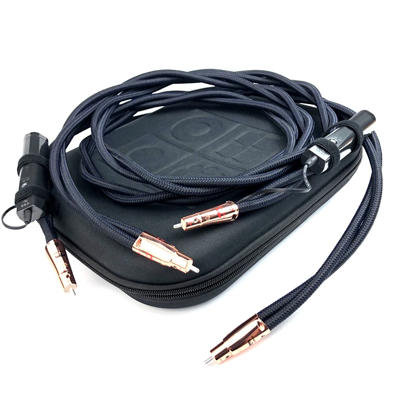 New Hi-end  ThunderBird PSC+ Solid-Copper HiFi Audio RCA Signal Cable with 72V Battery Dielectric Bias System ( with Box )