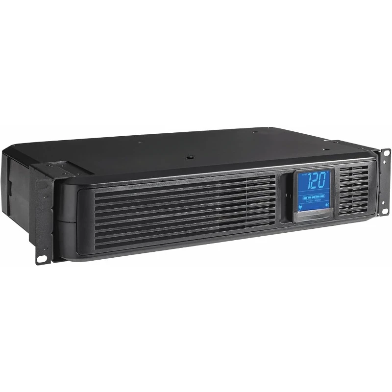 1500VA Rack Mount UPS Battery Backup, 900W, 8 Outlets, PWM Sine Wave, Short Depth 2U Rackmount UPS, AVR, LCD Screen