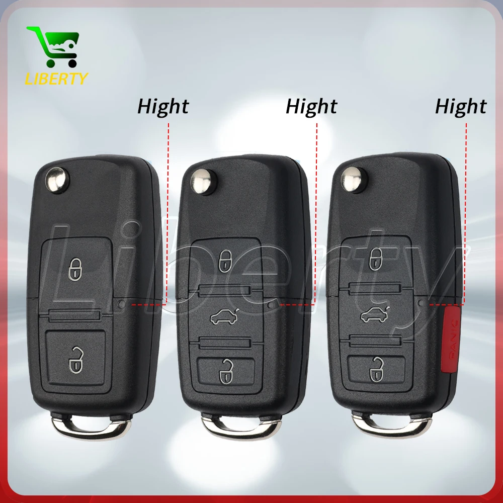 

Liberty 2/3/4 BTN Folding Flip Remote Key Fob Case Shell For VW Golf Passat Polo Jetta Touran Bora Sharan Housing Uncut Blade