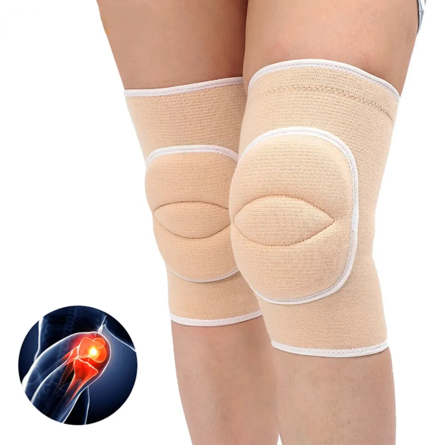 

1Pair Sports Knee Pads Dancers, Soft Knee Protective Knee Brace Volleyball Football Dance Tennis Running Cycling Workout