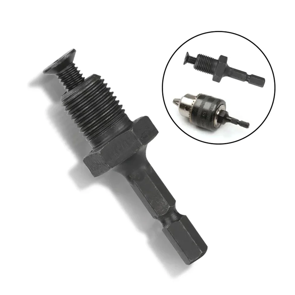 1Pc Drill Chuck Adapter Converter 1/4 To 3/8Inch 1/4 To 1/2Inch Hex Shank Electric Drill Chuck Adapter Power Tools