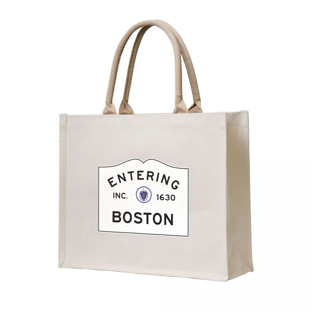 

Entering Boston - Commonwealth of Massachusetts Road Sign Tote Bag tote bag men's canvas tote bags