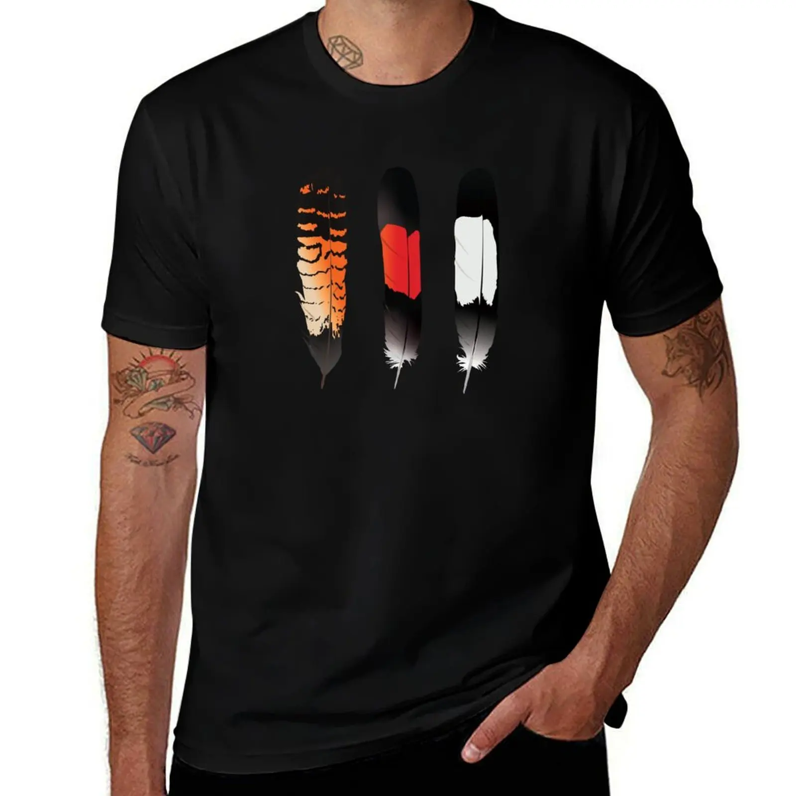 Tail feathers of the Western Australian black cockatoos T-Shirt customizeds animal prinfor boys mens t shirts pack