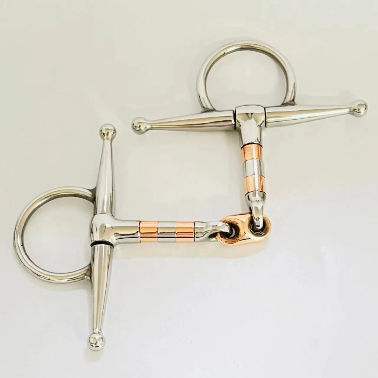Stainless steel three-section H-shaped chew brass armature accessories Equestrian harness water saddle mouth string supplies
