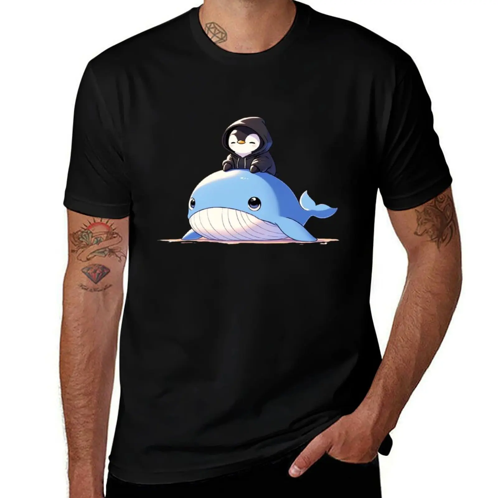 Linux + Docker T-Shirt Casual All Match Tee Shirt for Men