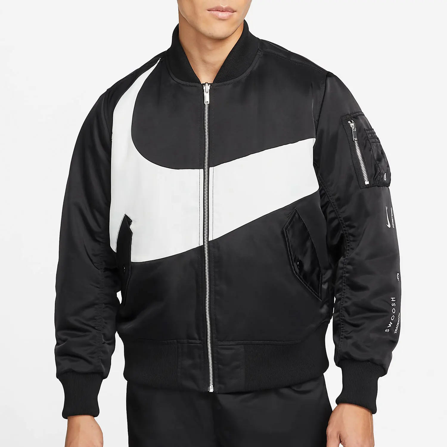 سترة Nike الرسمية الأصلية للرجال ذات الياقة الواقفة وسحاب رياضية كاجوال DD6056-010 #1