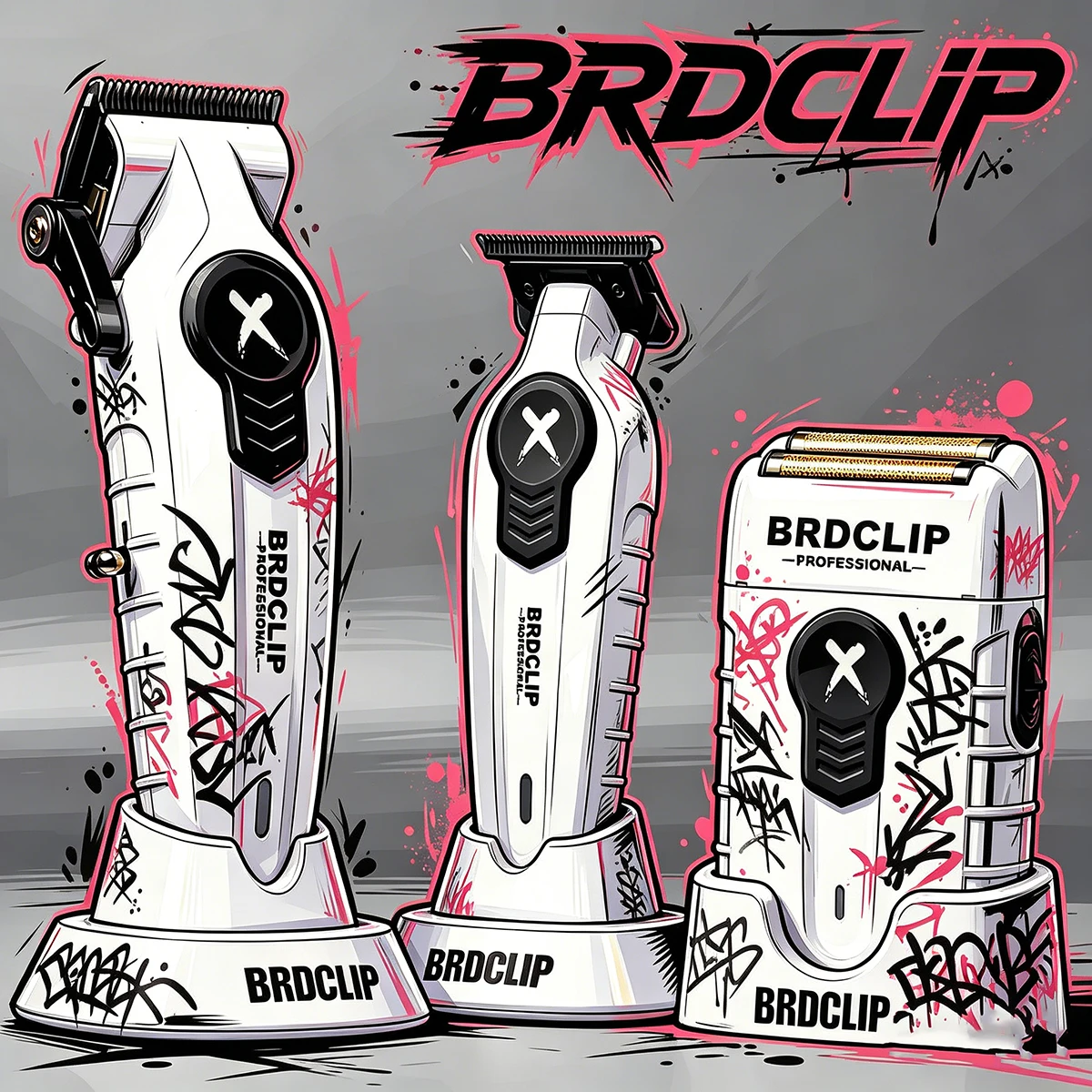 

BRDCLIP 1CTR X series Professional Hair Clipper High-Speed Motor Double Blades Barber Salon Haircutting Trimming Shaver Home Use