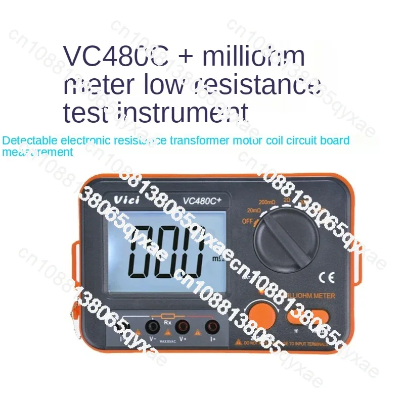 VC480C+ Digital Milliohmmeter DC Low Resistance Tester Microohmmeter  Detectable Resistance Transformer Circuit Board