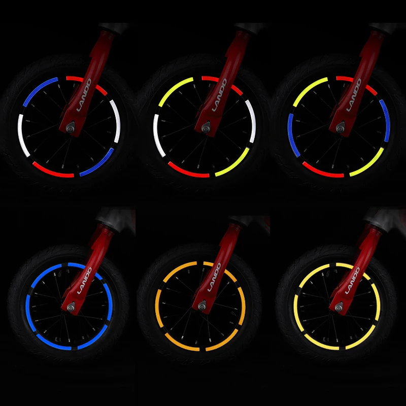 Reflective Tire Sticker Safety Sticker Color Kids Balance Bike Reflective Sticker Wheel Decal Bike Accessories