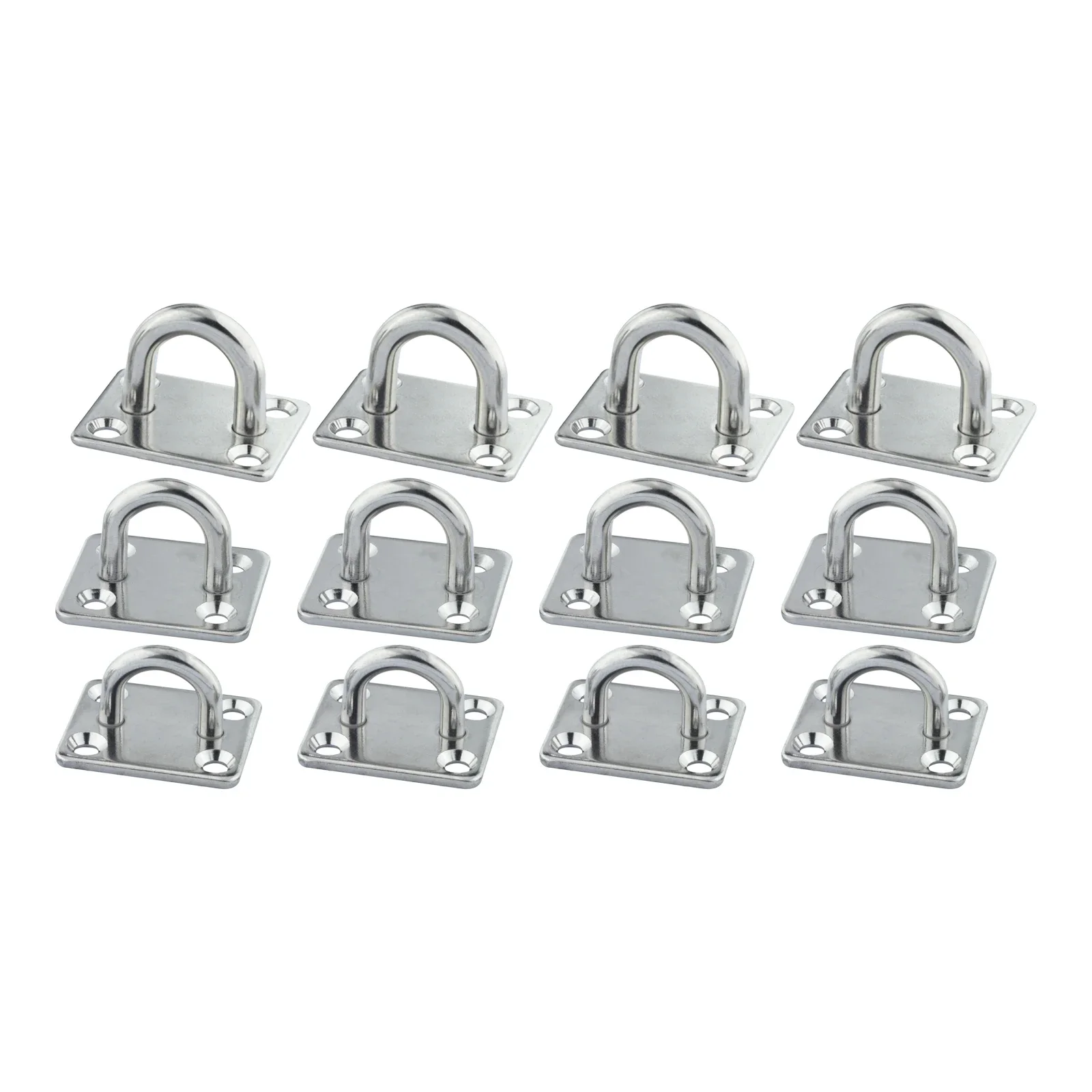 1pc 316 Stainless Steel Square Pad Eye Plate Hook 5mm/6mm/8mm Hanger Heavy Duty Ceiling Wall Boating Yacht Shade Sailing Marine