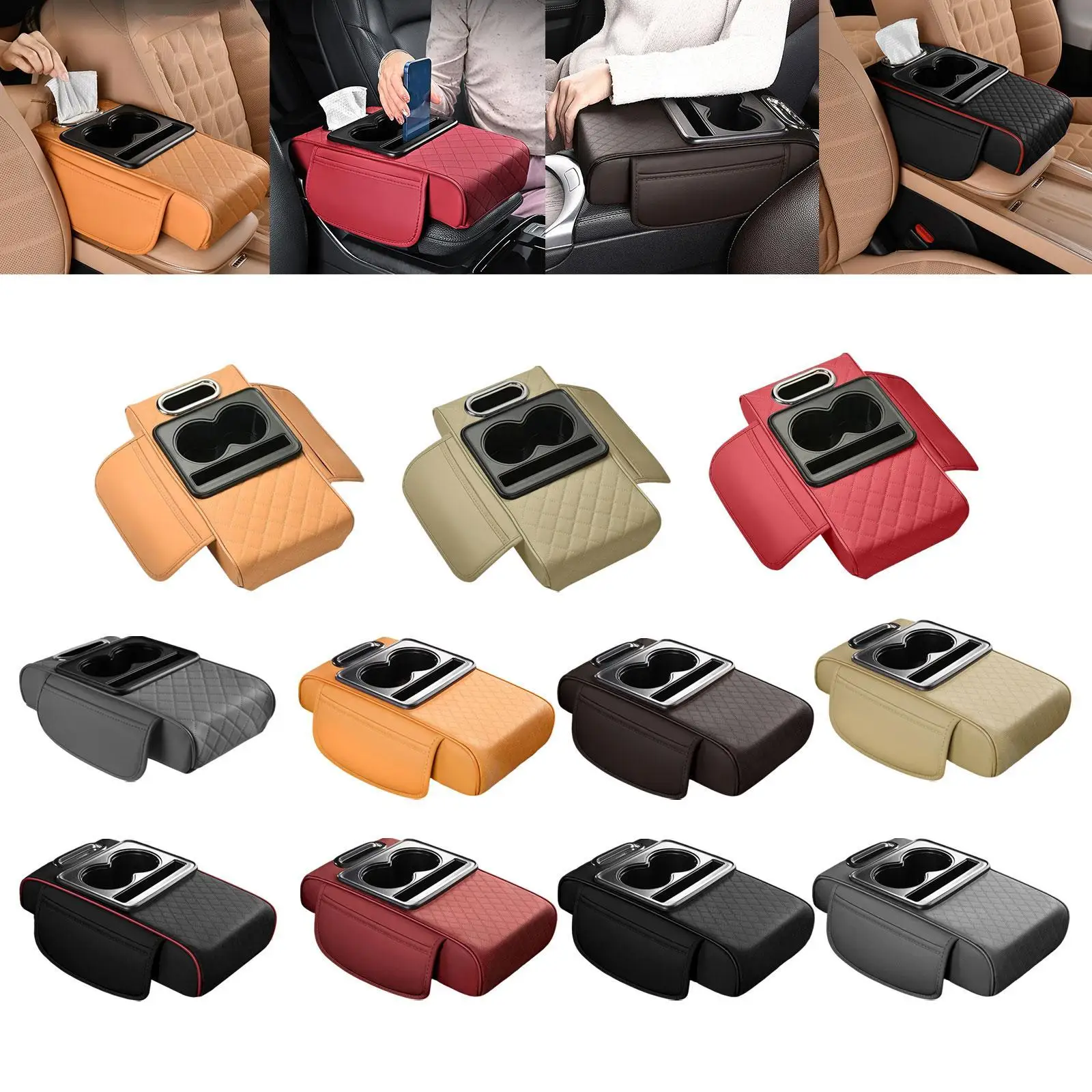 

Универсальная накладка на центральную консоль автомобиля с подстаканником, многофункциональная защита салона