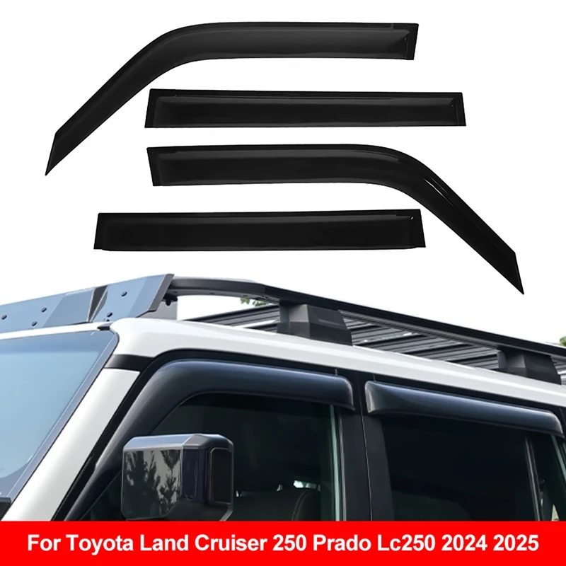 

Дефлекторы боковых окон для Toyota Land Cruiser 250 Prado Lc250 2024 2025, дверной ветрозащитный козырек от дождя, солнцезащитный козырек