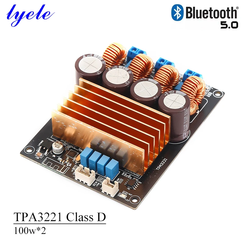 100W*2 Tpa3221 2 Channel Class D Amplifier Board Digital Stereo Power Amplifier High Power Bluetooth 5.0 Hifi Amp