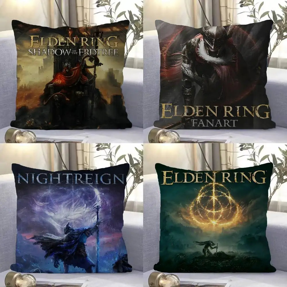 E-Elden R-Ring Dark Game Personalized Pillow Cover Kids Bedroom Wild Party Decor Pillowcase kid Birthday shower Gift