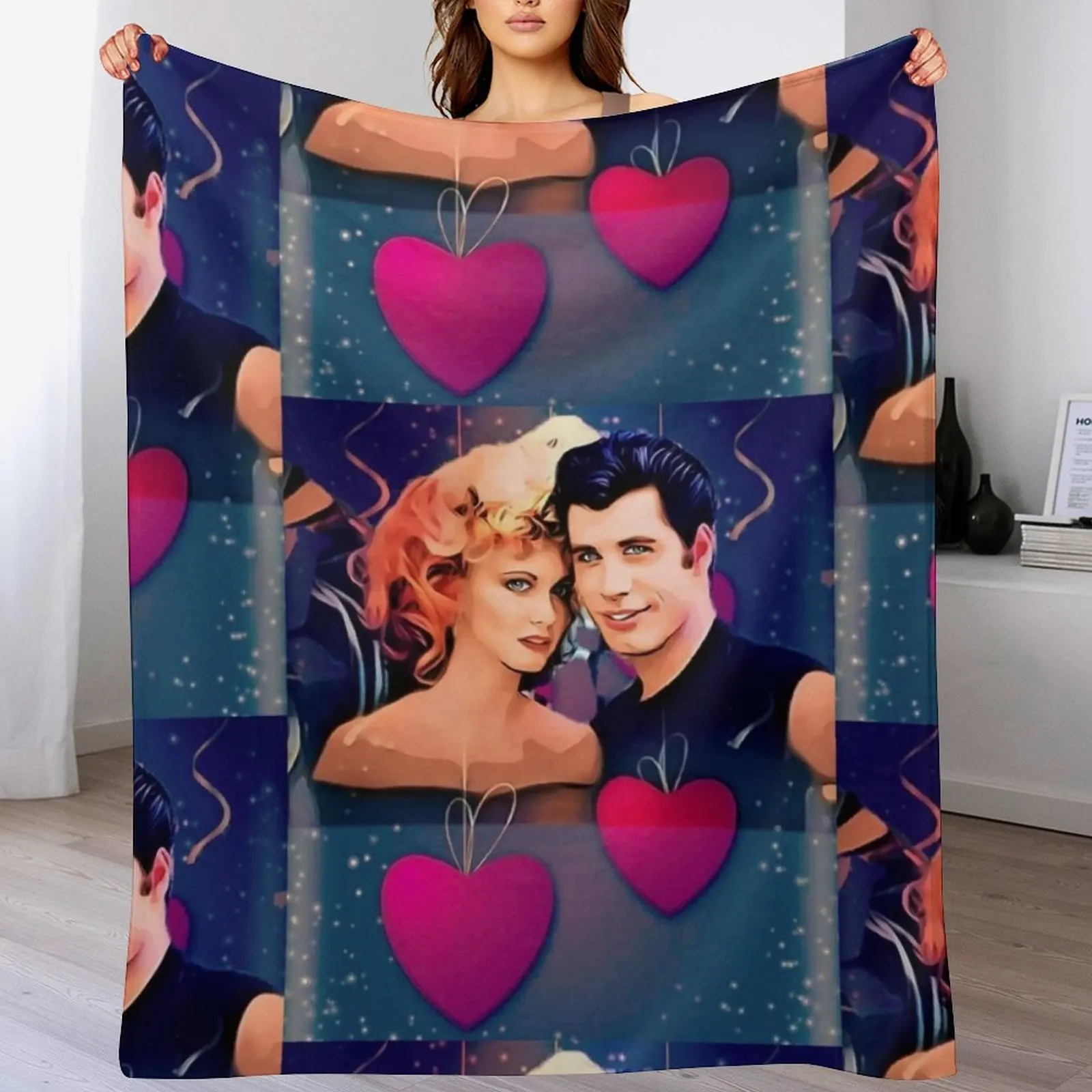 Grease musical movie Throw Blanket