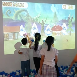 Pantalla Virtual táctil láser con sistema de proyección interactiva para niños, juegos de inmersión, parque de atracciones, 22 juegos de pared