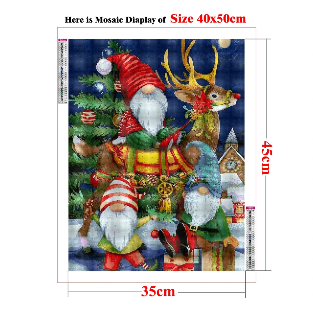 5D Diamond Painting Kits for Living Room and Bedroom Welcome Gnome,Cross Stitch, Goblin Decorative Painting Diamond Art