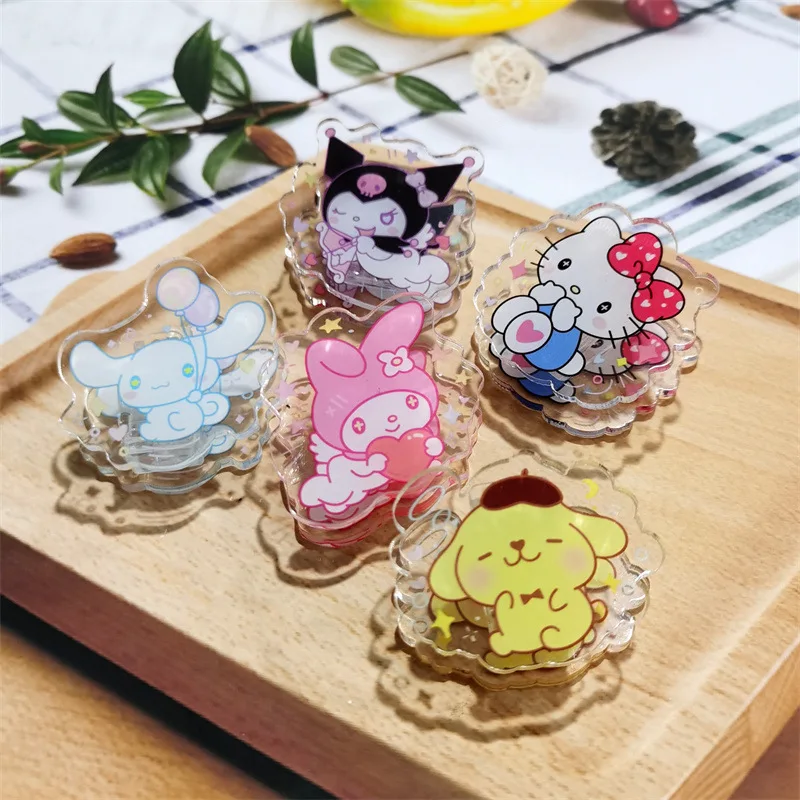 

10pcs Sanrio Kuromi Melody Double-Sided Pp Clip Cute Hand Account Clip Retail Sealing Note Clip Book Clip Cartoon Periphera