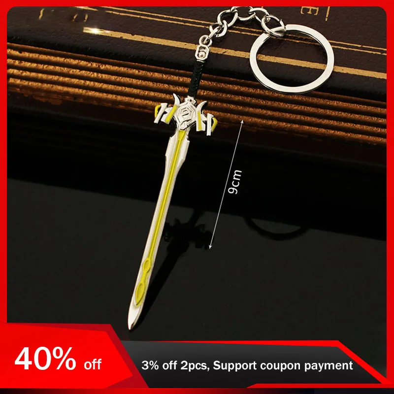 

9cm Apex Game Peripherals Mini Newcastle Heirloom Greatsword Keychain Weapon Model Alloy Pendant Gifts Toys Sword Keyrings