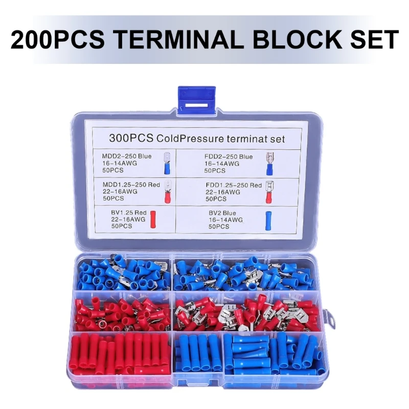 300Pcs Crimp Connectors Assortment Set Male and Female Wire Connector Dropship