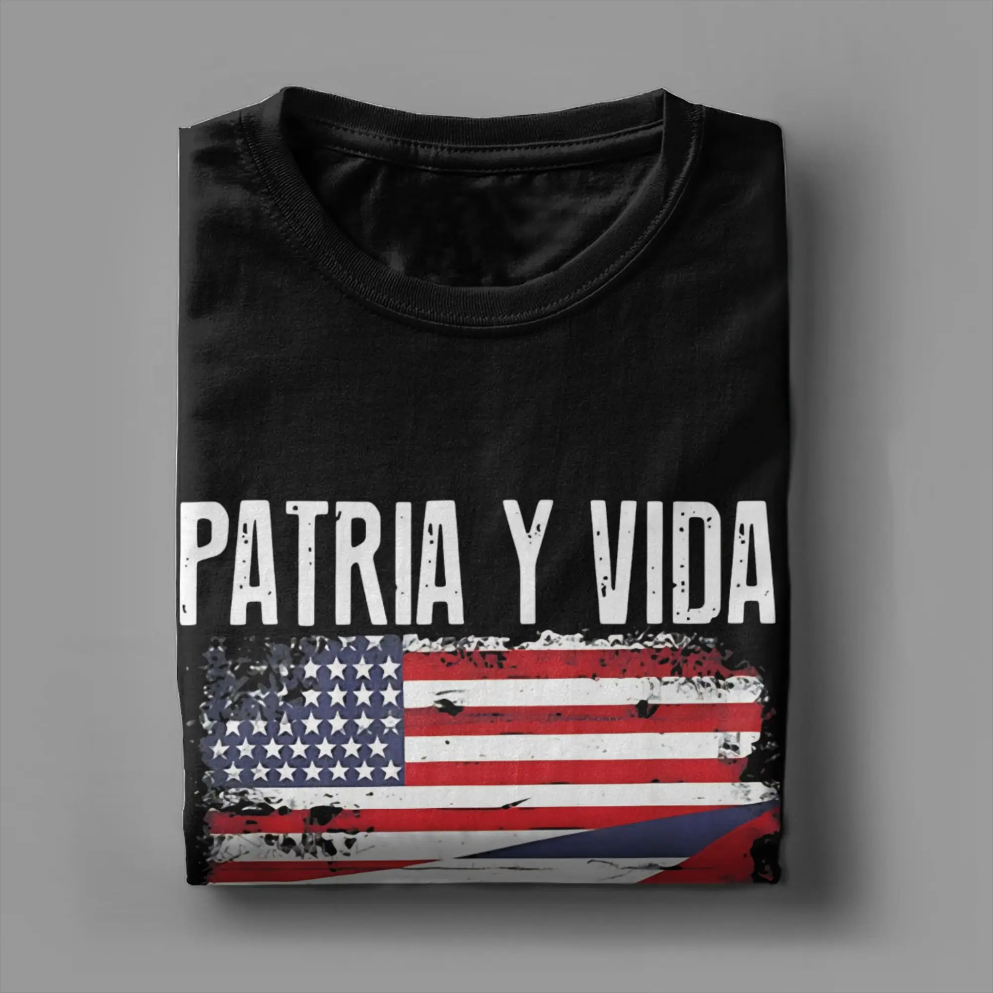 Patria Y Vida Viva Cuba Libre America Graphic T Shirt for Men Women  Pure Cotton  Tee Shirt Clothes