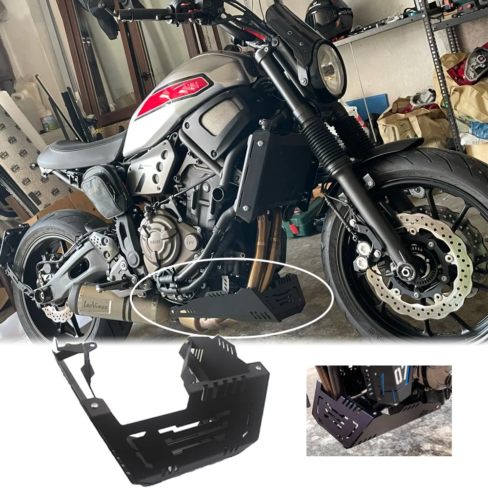 for Yamaha MT07 Bellypan For MT-07 FZ07 FZ MT 07 XSR700 Belly Pan Engine Guard Skid Plate Chassis Protection Cover Accessories