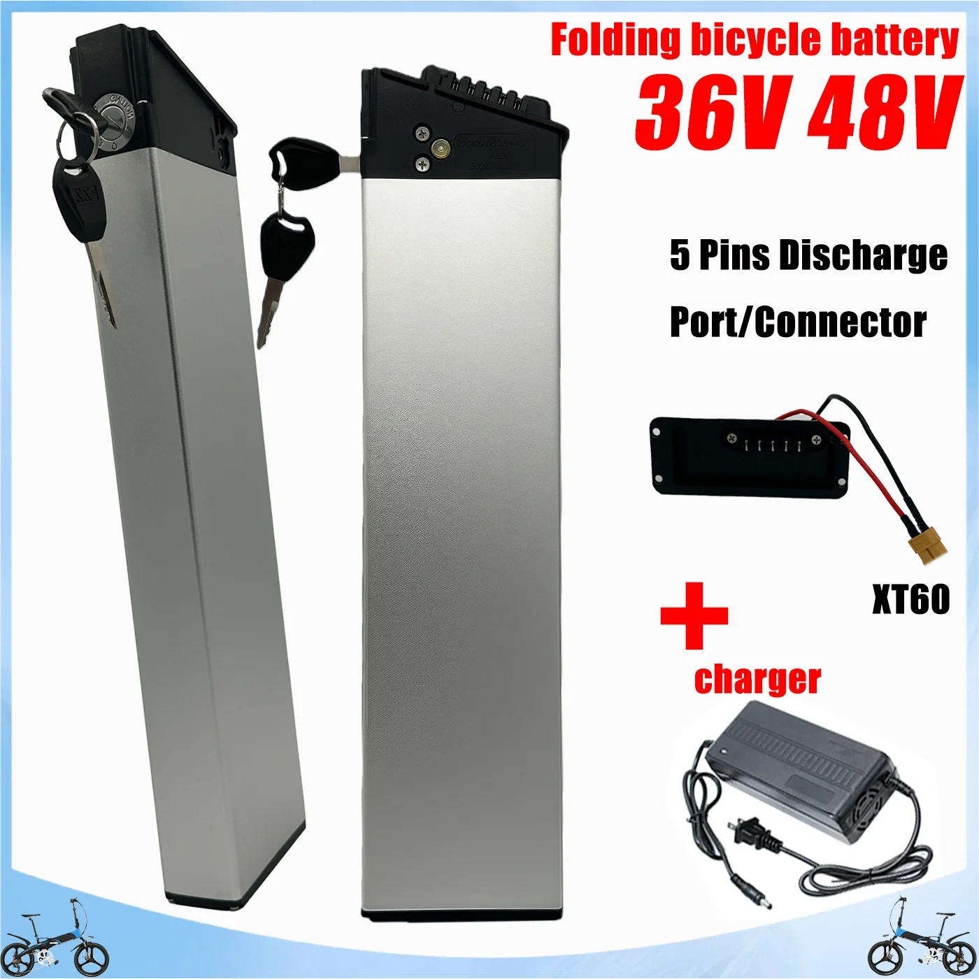 

48V 36V Hidden 18650 Battery 10.4Ah DCH006 with Built-in BMS 15Ah 13.6Ah For LO26 20LVXD30 XP2.0 1000 Cycles