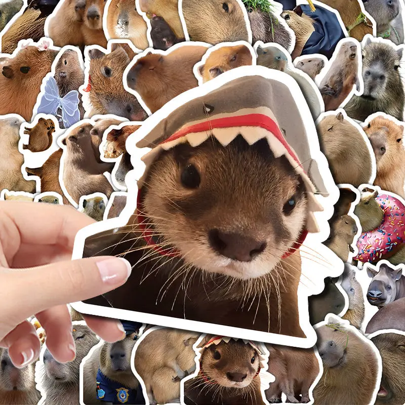 10/30/50/100pcs Realistic capybara stickers creative cute animal funny decorative