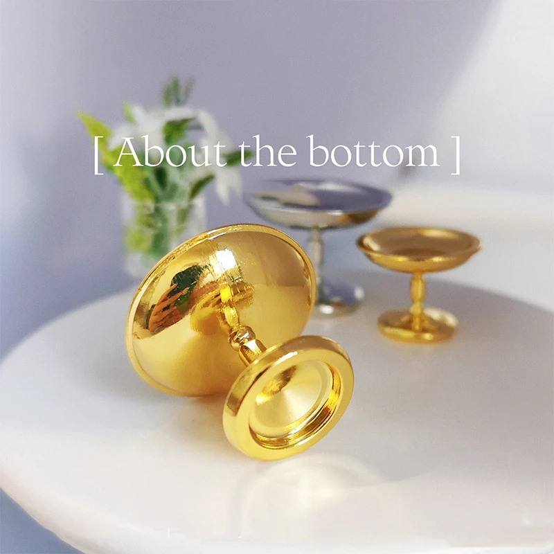 Bandeja de aperitivos de frutas de Metal en miniatura para casa de muñecas, bandeja para pasteles, accesorios de decoración para casa de muñecas de juguete