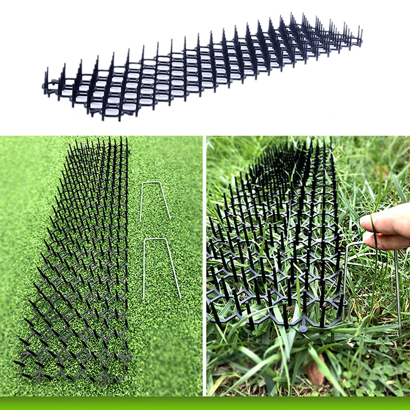 Garden Cat Scat Mat Anti Cat Dog Repellents Mat Deterrent Spike Mat Prickle Strip Dig Stop Outdoor Garden Supplies 49*14*2.8cm