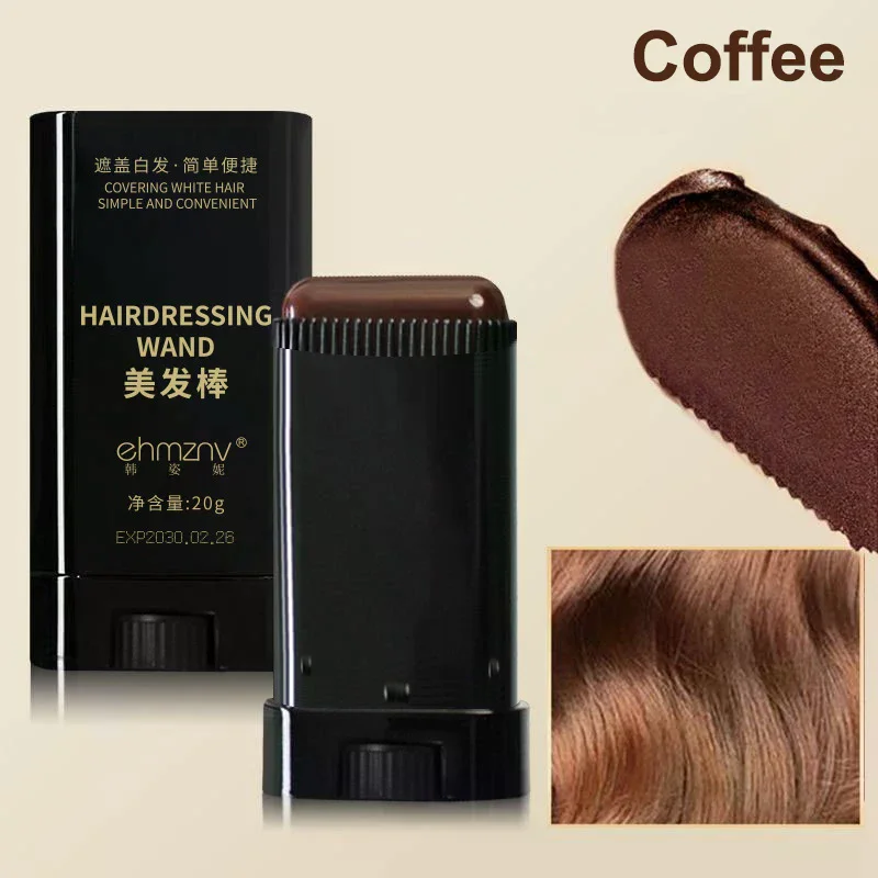 Cover hair dye stick applicator Men's and women's hair color sticks quickly cover gray hair concealer hair line instant