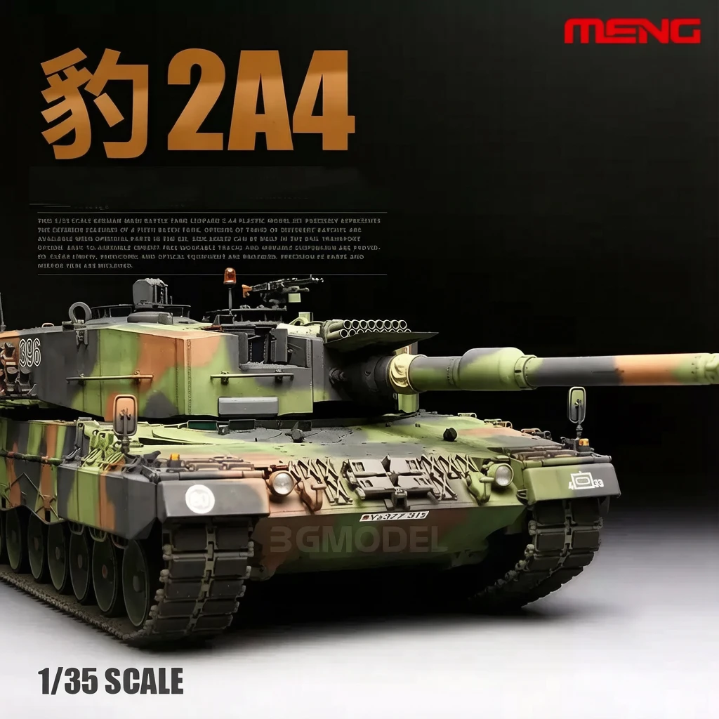 

MENG TS-016 German Main Battle Tank Leopard 2 A4 1/35 Military Assembling Scale Model Kit DIY Toy, Collection Birthday Gift