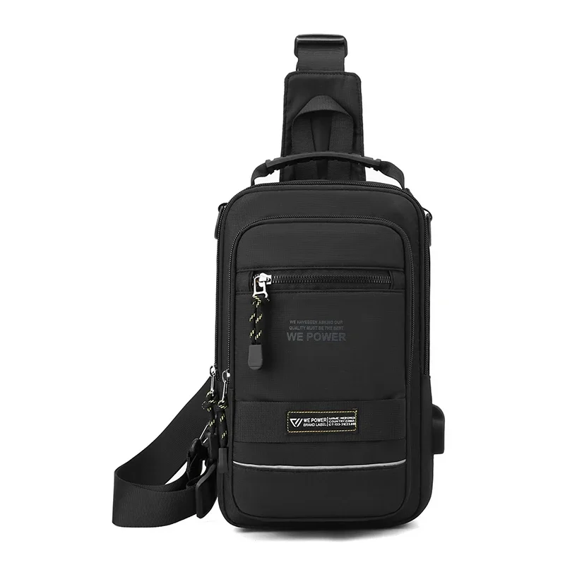 2025 Messenge Crossbody For Men Small Handbags Popular Multi-function Nylon Casual Chest Bags With Big Pockets Zipper For Work