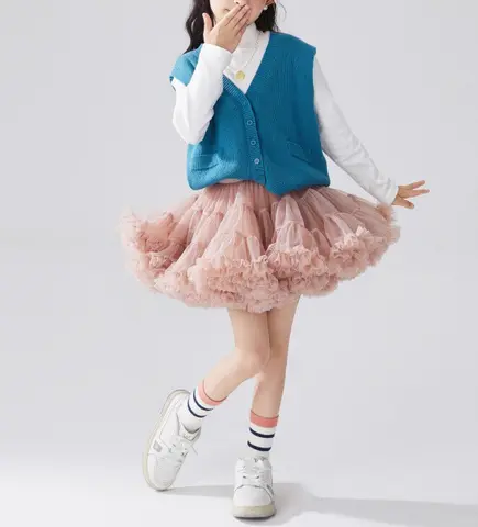 Princess dress girl tutu skirt A-type children's half-length skirt super fluffy cake skirt puff skirt Grils dress