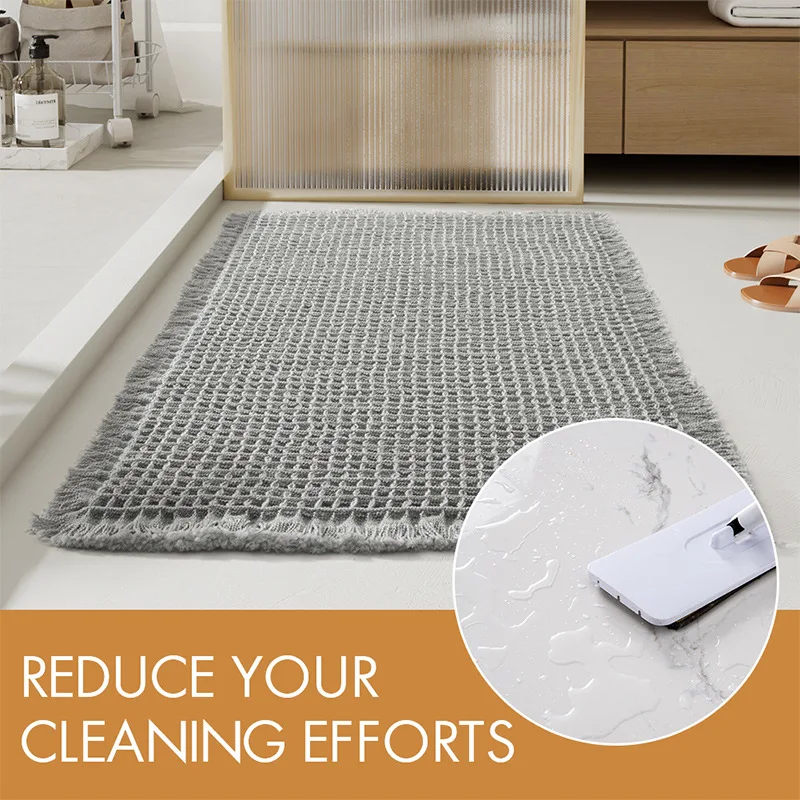 Bathroom Mat Woven Floor Mat Bathroom Floor Mat Entrance Absorbent Carpet Household Toilet Anti Slip Foot Mat Bathroom Door Mat