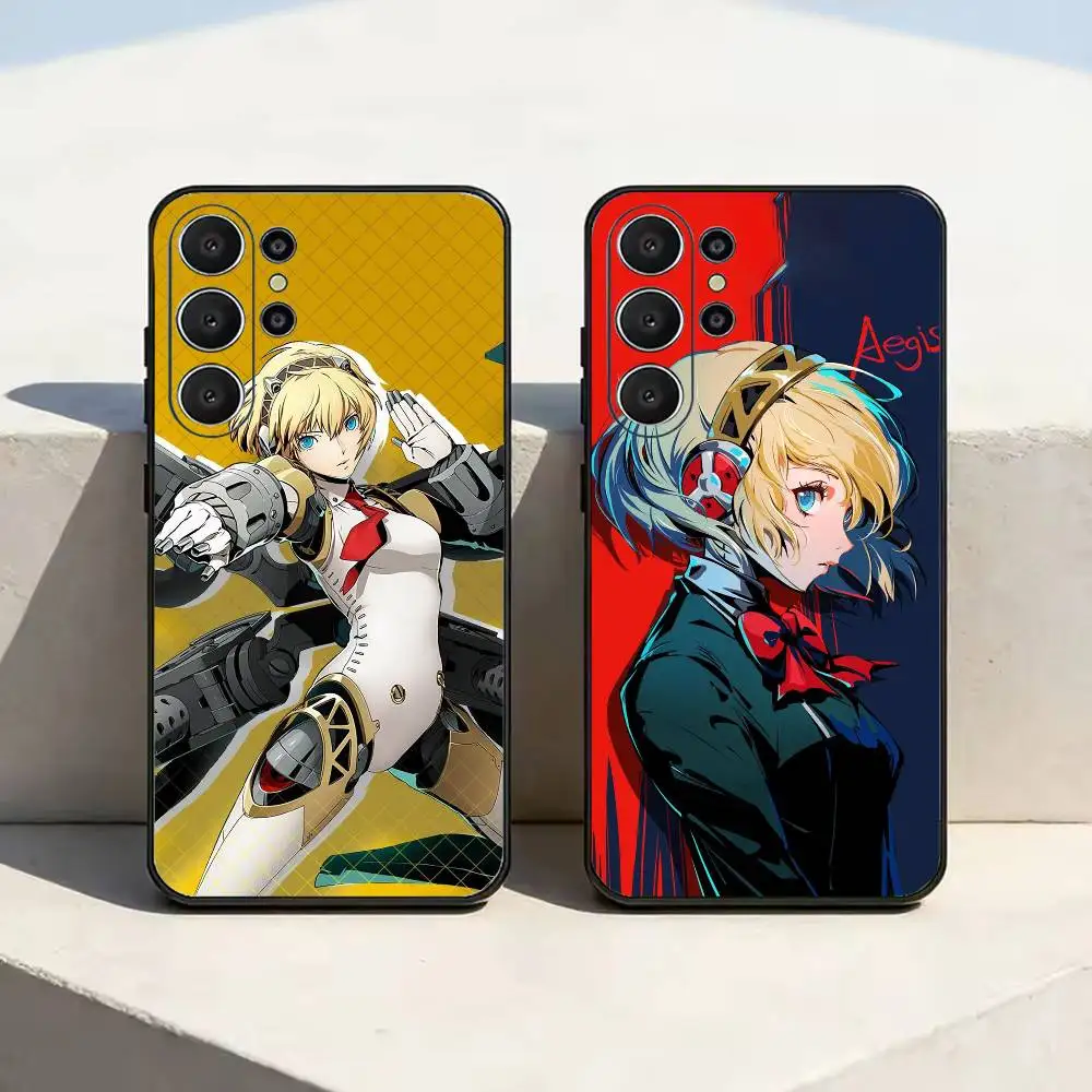 Aegis P3 Game Persona 3 Phone Case For Samsung S25,S24,S21,S22,S23,S30,Ultra,S20,Plus,Fe,Lite,Note,10,Black Cover