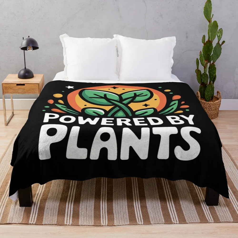 

Powered By Plants Eco Friendly Vegan Throw Blanket Tourist Travel Blankets