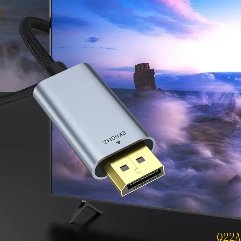 

Q22A 8K60Hz Type C to DP1.4 Adapter Cable Male to Male Connector Wire Line for High Resolution Video Streaming and Gaming