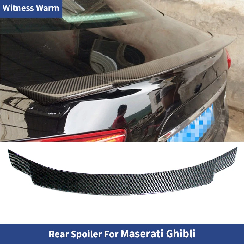 Carbon Fiber FRP Rear Trunk Spoiler Wing Lip For Maserati Ghibli 2014 2015 2016 2017